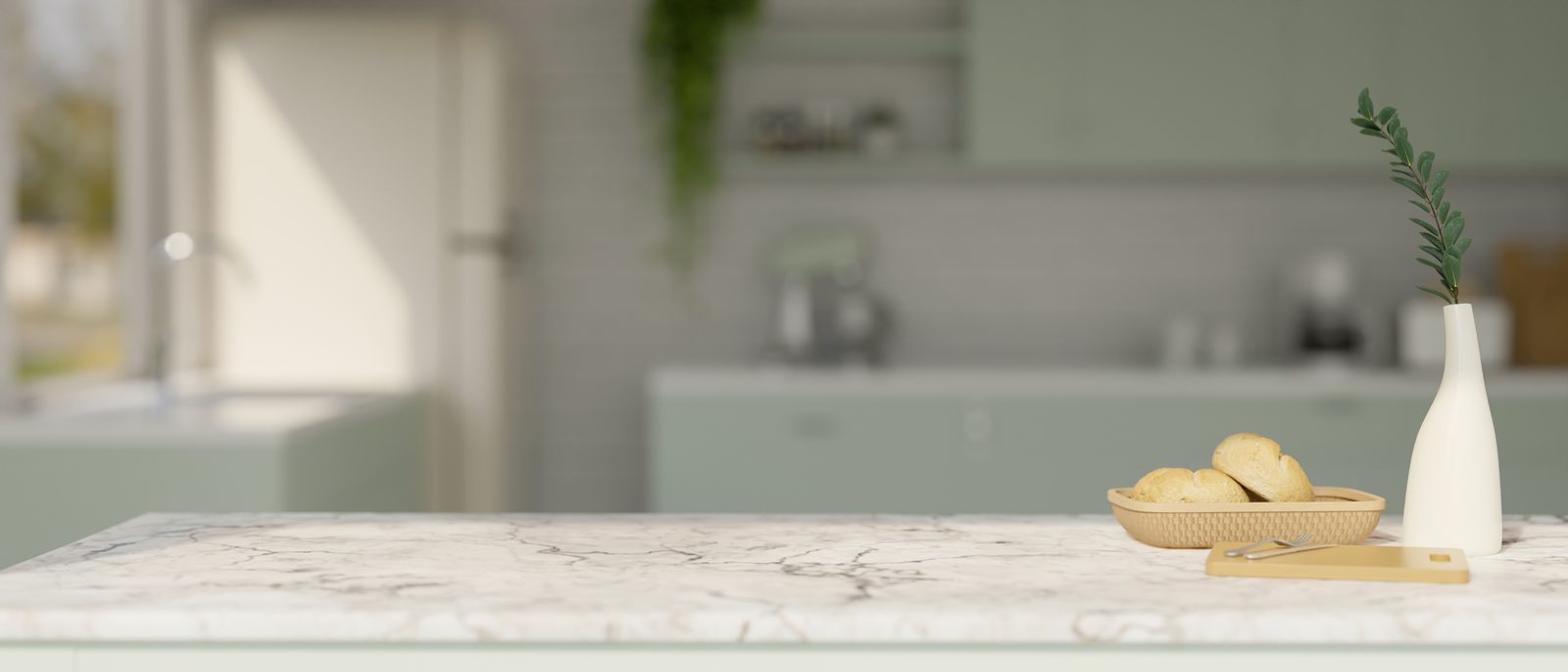 Interior view of a bright kitchen with bread — the kind of handyman work vetted local pros handle in Sarasota, FL