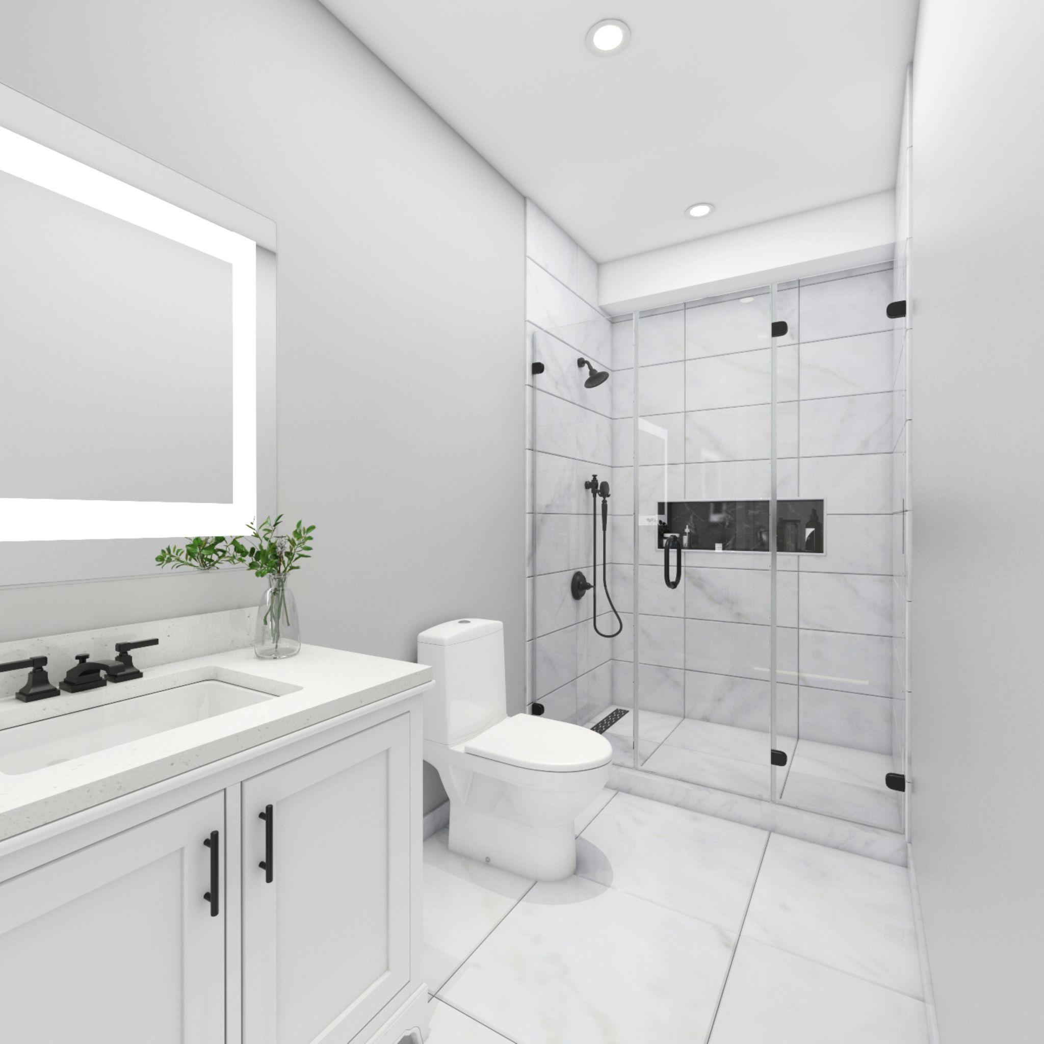 Bathroom renovation increases property value modern vanity tile shower upgrade before after