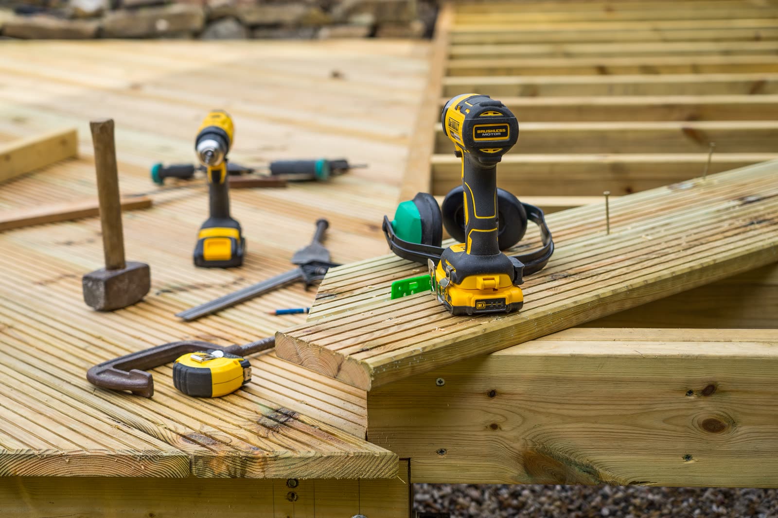Low level deck under construction — the kind of handyman work vetted local pros handle in Sarasota, FL
