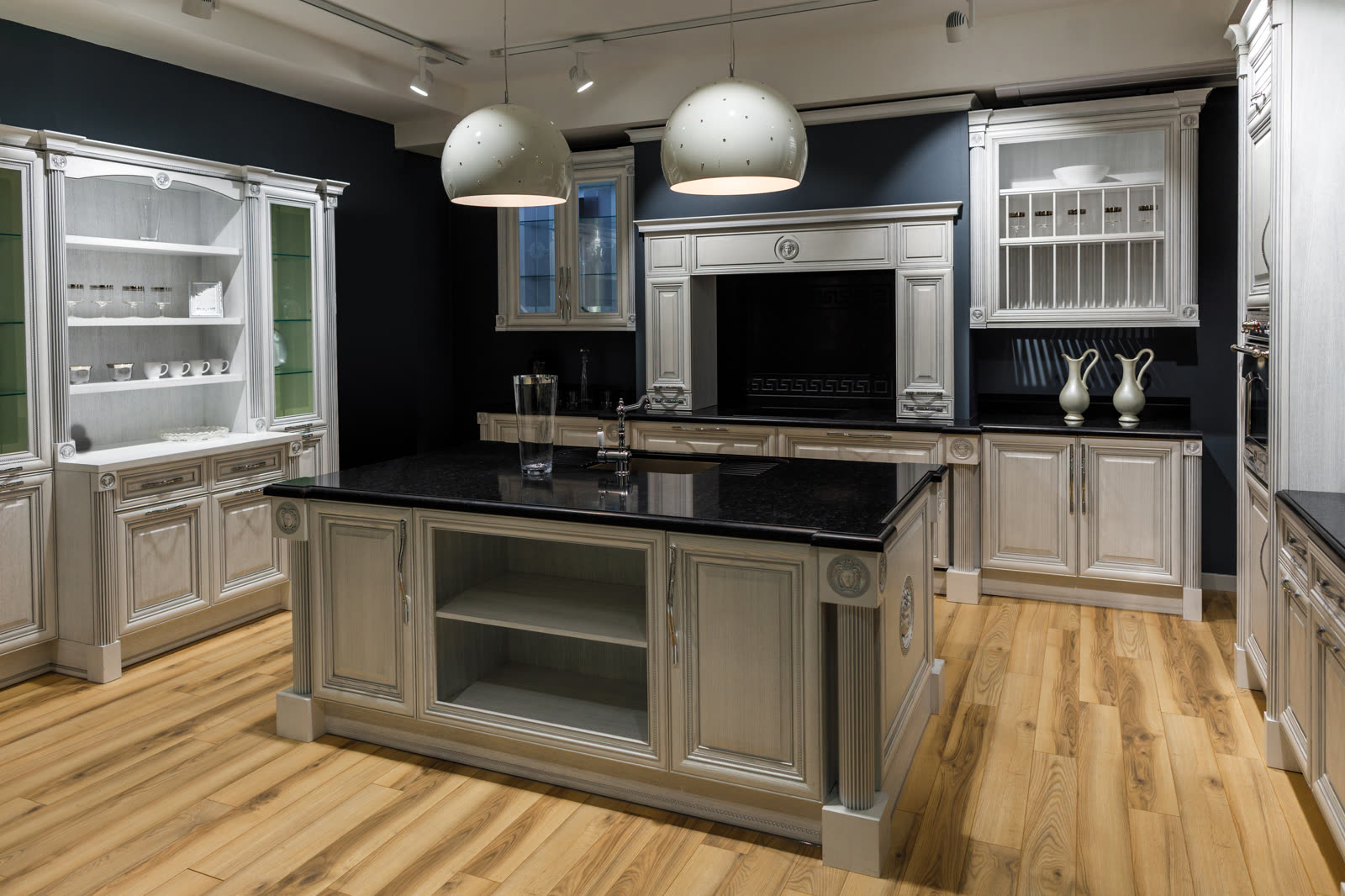 Renovated kitchen interior in dark tones — the kind of handyman work vetted local pros handle in Sarasota, FL