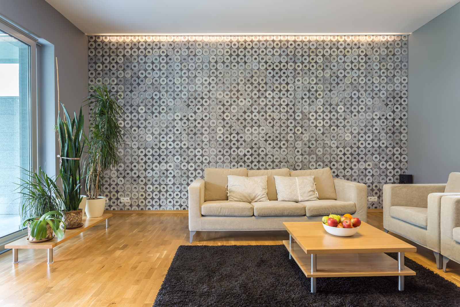 Living room with modern backlight — the kind of handyman work vetted local pros handle in Sarasota, FL